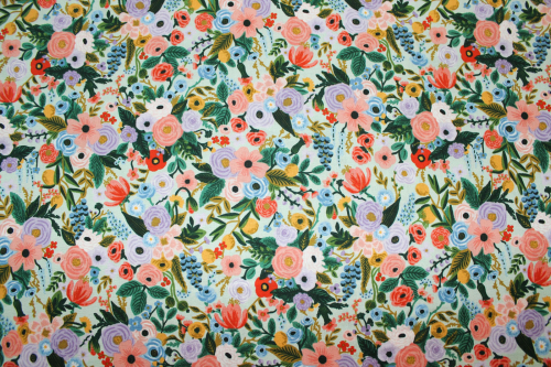 Preview: Designerbaumwollstoff Orchard - Petite Garden Party mint (10 cm)